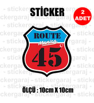 45 manisa memleket rota gidiş etiket sticker çıkartma - 2 adet - motosiklet araba otomobil kamyon kamyonet cam uyumlu