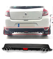Renault Clio MK3 Siyah Difüzör Difizör Yuvarlak Egzoz Görünüm Kulaklı Tip 2006-2012