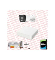 Provzen Hikvision 1 Kamera Hibrit ColorVu Full HD Güvenlik Kamera Olay Anında bildirim