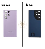 Samsung S23 Ultra Lavanta Arka Pil Kapağı Batarya Kapağı Lazer Kesim Back Cover