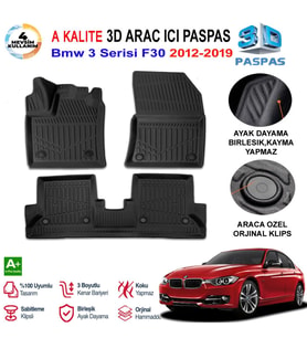 Bmw 3 Serisi F30 3D Paspas Havuzlu Pro 2012-2019 Arası