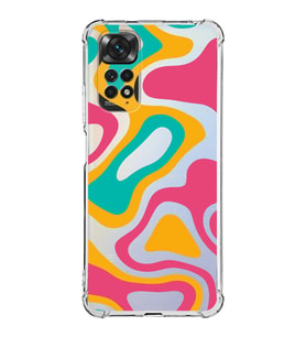 Xiaomi Redmi Note 11 Kamera ve Köşe Korumalı  Antishock Kapak Renkli Desen Tasarımlı Şeffaf Kılıf