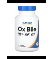 Nutricost Ox Bile  125 mg  240 Capsul. USA Menşei.Tr Tek Yetkili SATICISI OZELSPORCUGIDALARI'DIR.3937 (Renksiz)