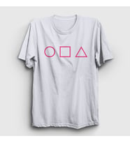 Presmono Unisex Beyaz Purple Symbols Squid Game T-Shirt 261200tt (Beyaz)