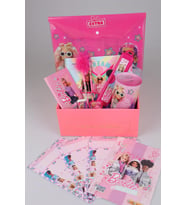 DEKOMUS ÖZEL KUTULU "PINK LOVE" YENİ SEZON LİSANSLI BARBIE KIRTASİYE / OKUL SETİ (Pamuk Şeker)
