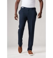 Slimfit Beli Yarım Lastikli Likralı Duble Paça Yazlık Kumaş Pantolon