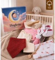 Liva - Yenidoğan Kız Bebek Hediye Seti– Müslin Örtü, Zıbın Seti, Amigurumi, Bebek Ayakkabısı (Pembe)