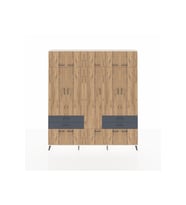 Arges Dolap 11 Raflı 4 Çekmeceli 2 Askılı 220x30x243 Aytaşı-Çam/Antrasit