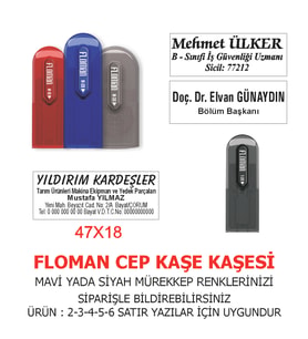 KAŞECİNİZ CEP KAŞESİ - FLOMAN M20 - ÖĞRETMEN - MÜHENDİS - İŞYERİ - ŞİRKET KAŞESİ