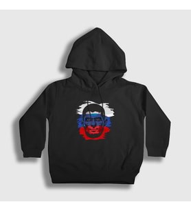 Presmono Unisex Çocuk Siyah Russia Ufc Khabib Nurmagomedov Kapüşonlu Sweatshirt 316007tt