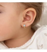 14 AYAR ALTIN KALPLİİ BEBEK ÇOCUK KÜPESİ 1,23 GR
