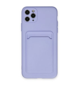 Apple İphone 11 Pro Max Kılıf Kelvin Kartvizitli Silikon - Lila