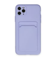 Apple İphone 11 Pro Max Kılıf Kelvin Kartvizitli Silikon - Lila