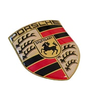 Porsche Damla Epoksi Logo Sticker 5x6 cm