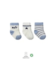 3'Lü Penye Boy And Girl Soket Çorap BS10114 Mavi