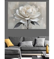 Bronz Lotus Çiçek Figürü Dekoratif Kanvas - Mdf Ahşap Tablo