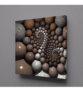 KAHVERENGİ GRİ TAŞLAR KANVAS TABLO 25x25cm (Karışık)