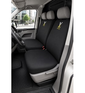 Volkswagen Transporter 5+1- Siyah Penye Oto Koltuk Kılıfı - LV Baskılı