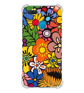 PrintiFy Oppo AX7 Uyumlu Retro Color 2 Baskılı Şeffaf Köşe Korumalı Antişok Kılıf