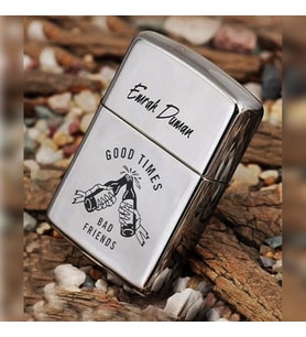 Kişiye Özel İsimli Gazlı Zippo Çakmak