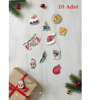 Yılbaşı Mini Figür 7  10'lu paket (Çok Renkli-Renksız)
