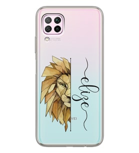 Huawei Aslan Burcu Tasarımlı Şeffaf Telefon Kılıfı