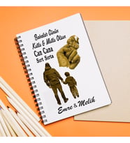 Babalar Günü ( Can Cana Sırt Sırta ) Tasarımlı Defter Kişiye Özel