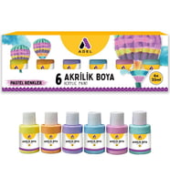 Adel Akrilik Boya Pastel Renkler 6 Renk x 25 ml 