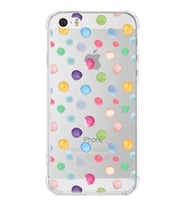PrintiFy Apple iPhone 5S Uyumlu Water Color 6 Baskılı Şeffaf Köşe Korumalı Antişok Kılıf