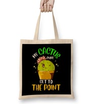 My Cactus Puns Get To The Point Winking Plant Bez Çanta Uzun Saplı