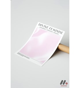 Divine Feminine Pembe Poster, Çerçevesiz Yüksek Kalite Duvar Afişi - Kişiye Özel Hediye