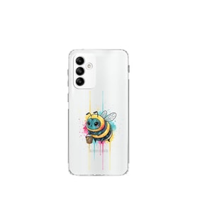 Samsung Galaxy A04s ile uyumlu Splash arı tasarımlı şeffaf silikon kılıf