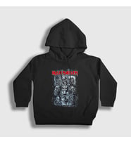 Presmono Unisex Çocuk Siyah Mummy V2 Iron Maiden Kapüşonlu Sweatshirt 408308tt