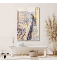 Tekli Dikey Kanvas Tablo Ünlü Eserler Schiele Rue Lafayette
