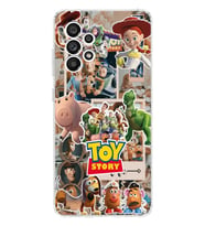 Samsung Galaxy A13 Uyumlu Toy Story Kolaj Tasarımlı Şeffaf Telefon Kılıfı