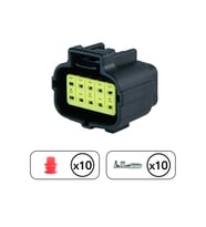 Mandallı Erkek Soket 10 Pin Kablosuz