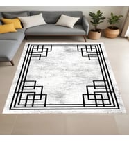Eliana Home Dijital Baskı Yıkanabilir Kaymaz Taban Salon Halısı Ve Yolluk LNA0944-FNL179 (Siyah)