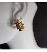 925 Ayar Gümüş Halka Küpe (Gold)