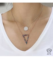 925 Ayar Gümüş Daire Modeli Kolye