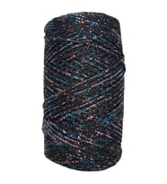 Angel Çanta Aksesuar Renkli Simli Polyester Makrome Siyah Renk 200 gr No:02