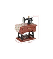 17 * 15 * 9 DİKİŞ MAKİNESİ Heykelcik DİKİŞ MAKİNESİ Eski Retro dikiş Saat Müzik Kutusu Hediye Masa D