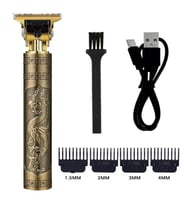 Vintage Görünümlü Güçlü 4 Farklı Başlıklı USB ŞarjlI Manuel Tıraş Makinası (5680)