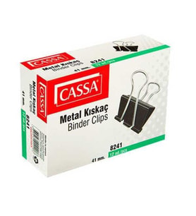 Cassa Çelik Kıskaç 41Mm Siyah 12 Li - 2 paket