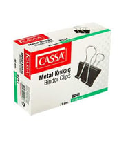 Cassa Çelik Kıskaç 41Mm Siyah 12 Li - 2 paket