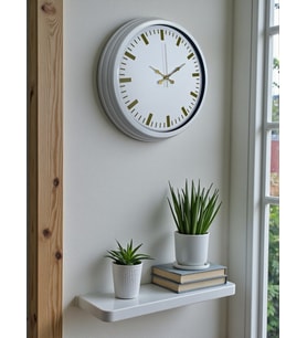 Beyaz Zarafet 40 Cm Metal Duvar Saati (Standart)