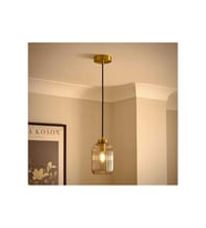 MYLİGHTS RUSTİK VİNTAGE BAL CAMLI TAVAN sarkıt AVİZE 14 cm cap