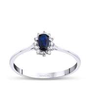 0.40 Karat Safir Pırlanta Yüzük