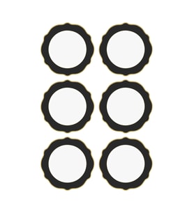 Jaswely Servis Tabağı 6 Parça Siyah 27 Cm