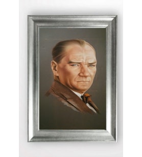 Gümüş Çerçeveli Atatürk Tablo a57