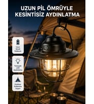 Outdoor Retro Kamp Işığı Uzun Ömürlü Pil Taşınabilir Suya Dayanıklı